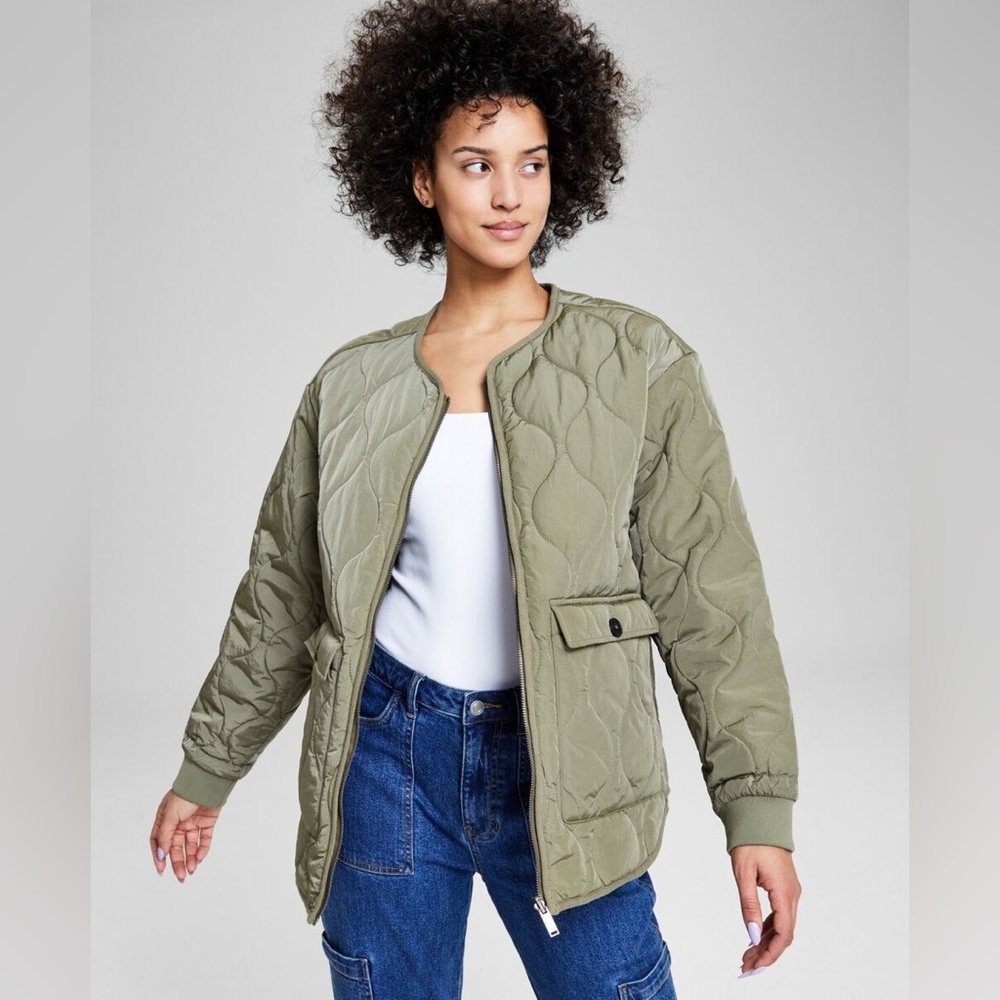 296M NWT And Now This Women's Reversible Quilted Short Jacket - Size: XS